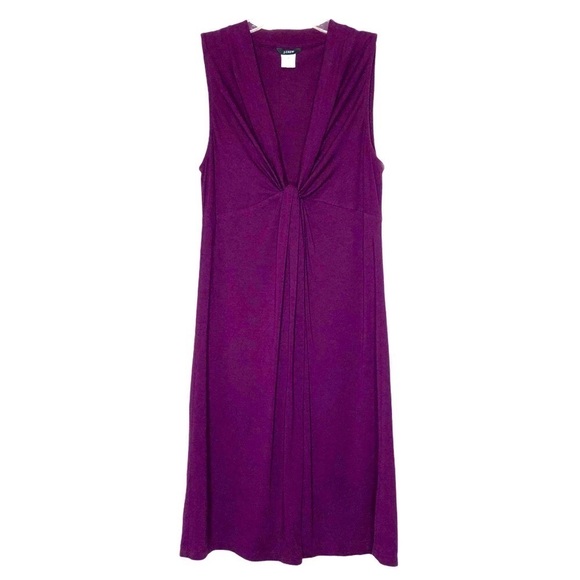 J. Crew Dresses & Skirts - J. Crew ​- Deep purple sleeveless V-neck A-line midi dress - size X-small (XS)